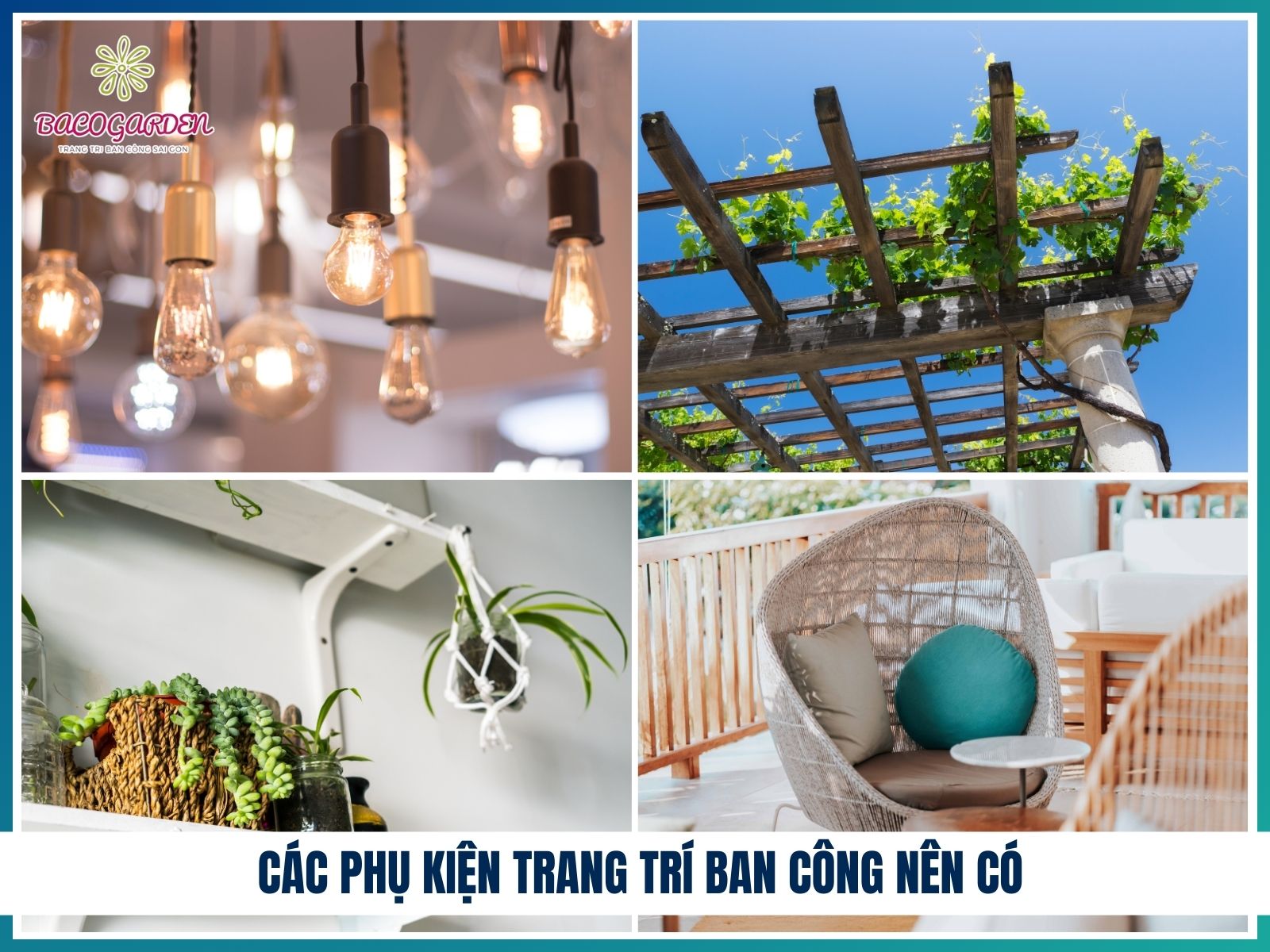 Cac phu kien trang tri ban cong nen co