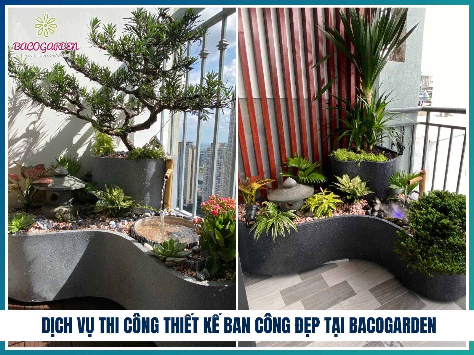 Dich vu thi cong thiet ke ban cong dep tai BACOGARDEN