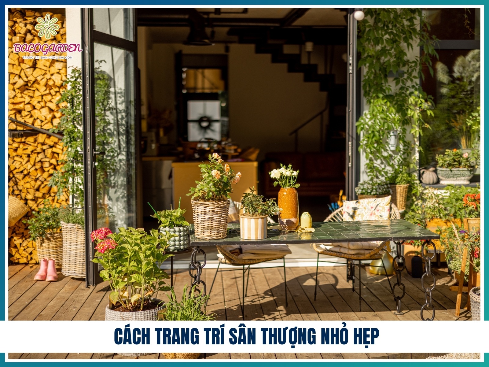 Cach trang tri san thuong nho hep