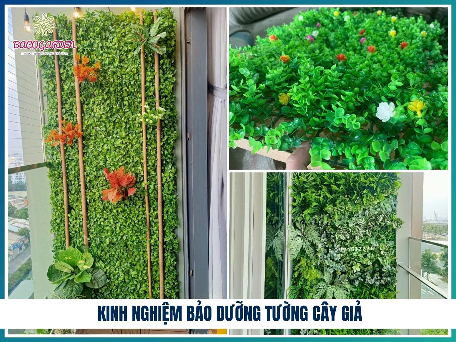 Kinh nghiệm bảo dưỡng tường cây giả