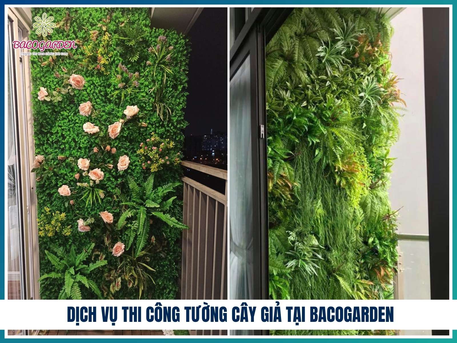 Dịch vụ thi công tường cây giả giá rẻ tại TPHCM của BACOGARDEN