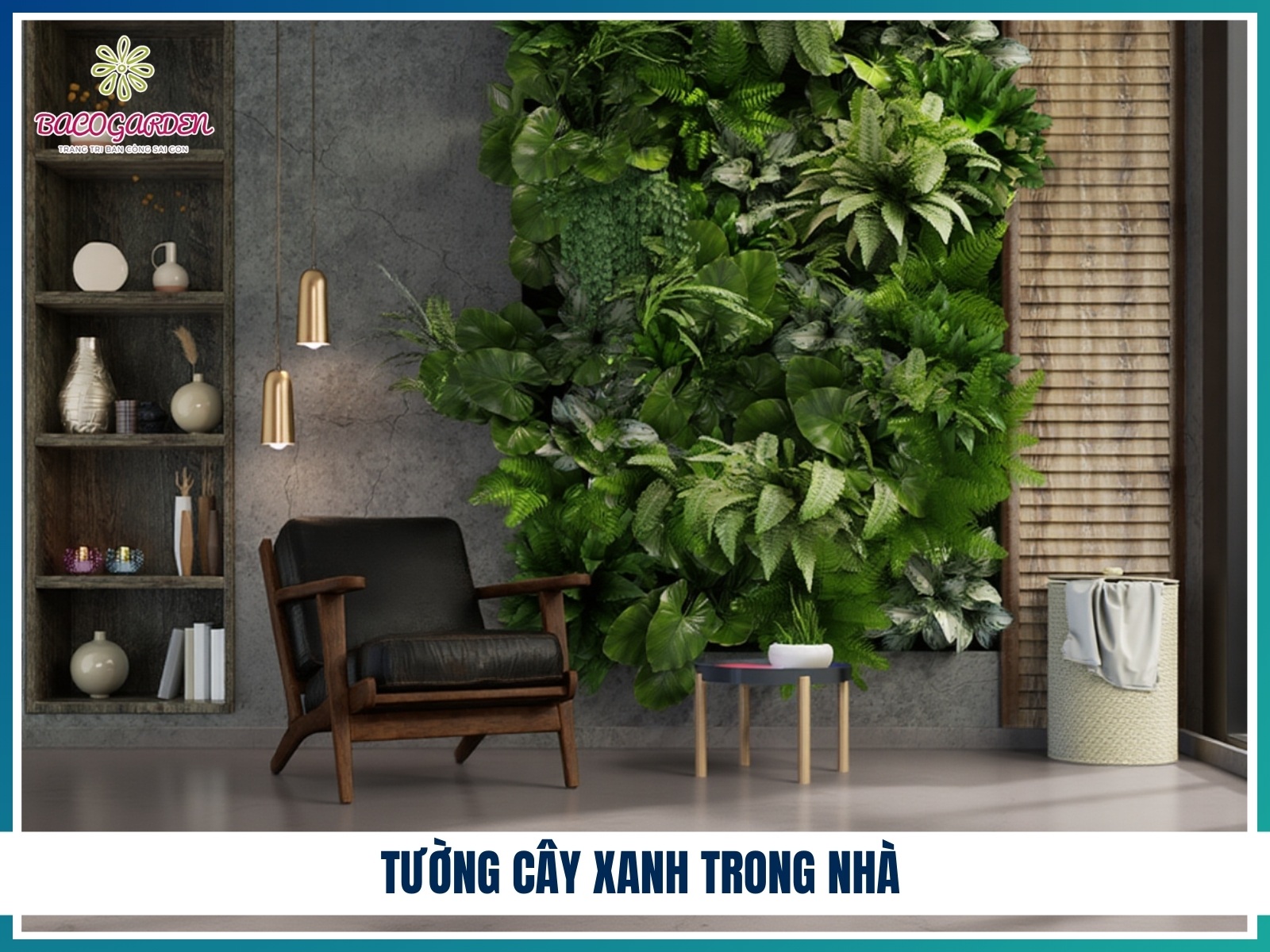 Tuong cay xanh trong nha