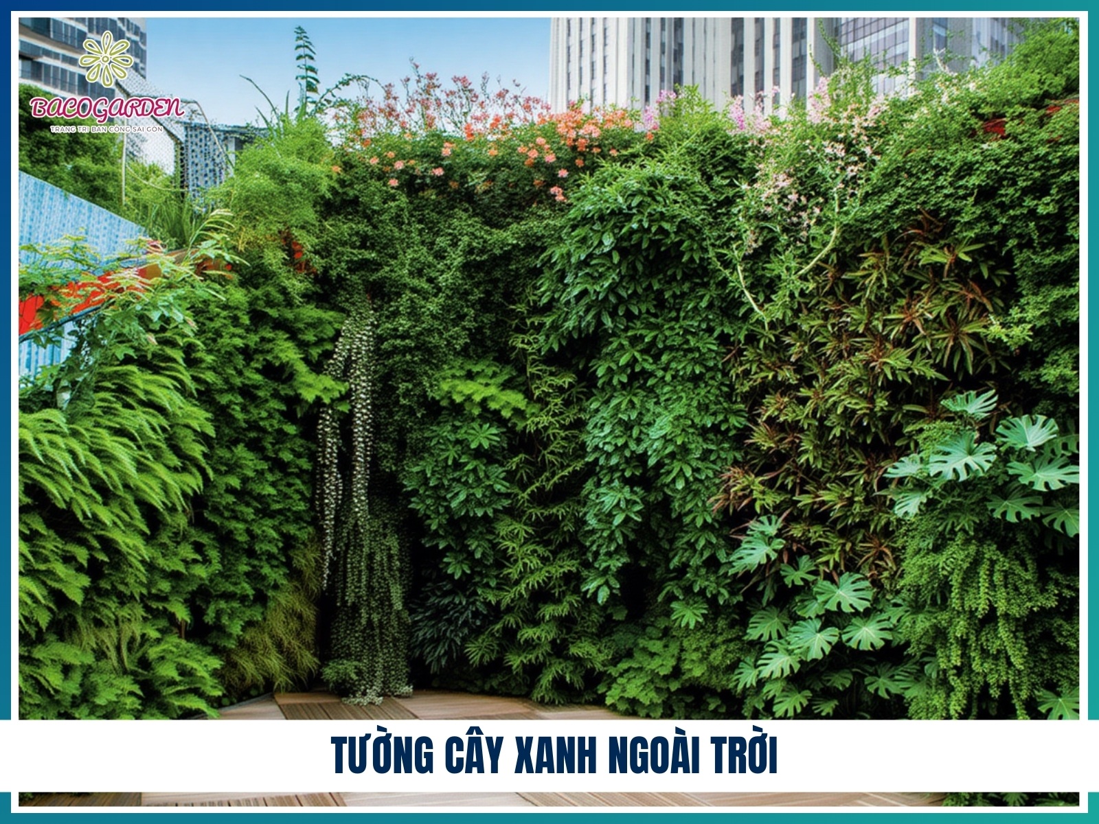 Tuong cay xanh ngoai troi