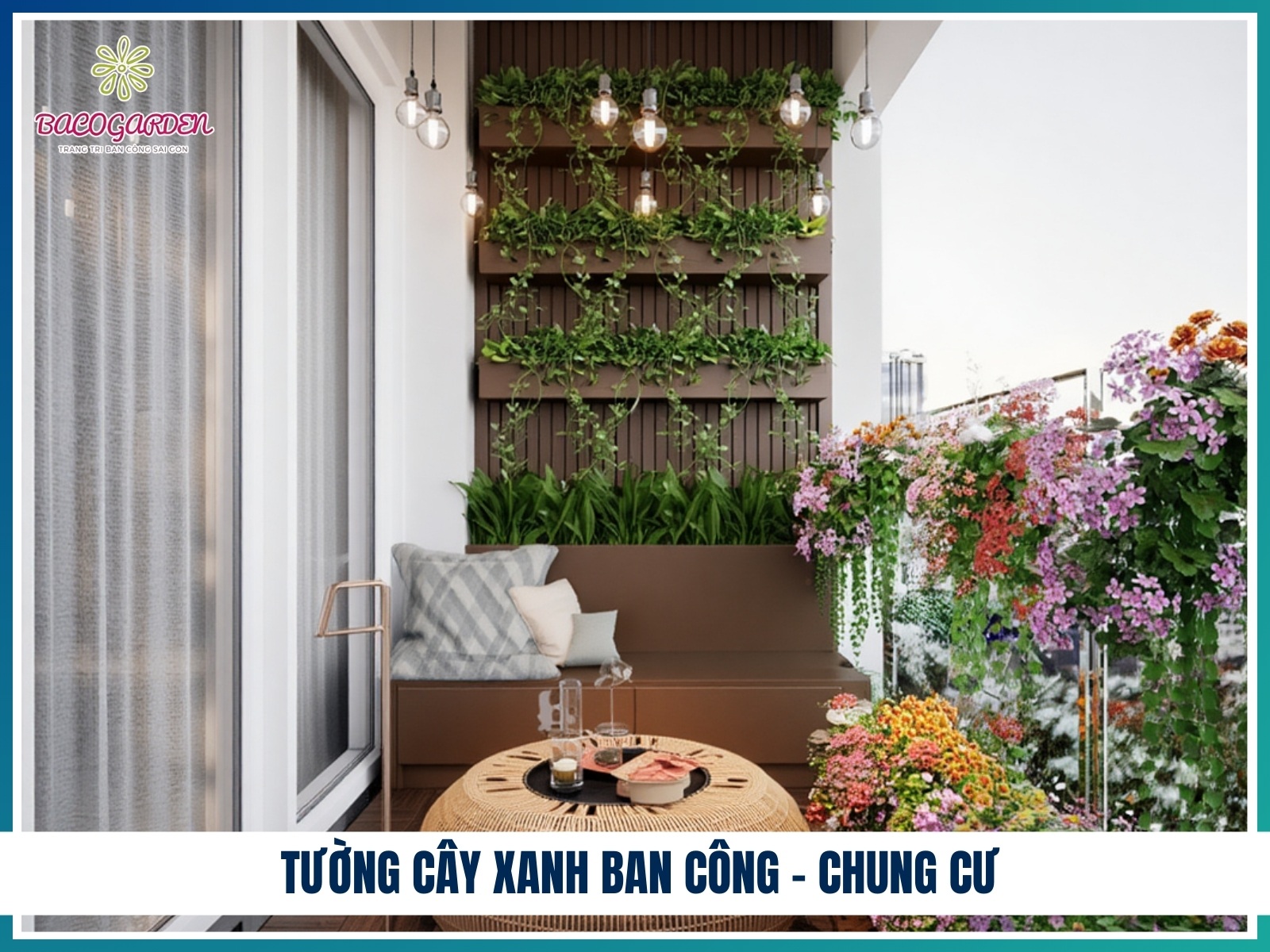Tuong cay xanh ban cong – chung cu