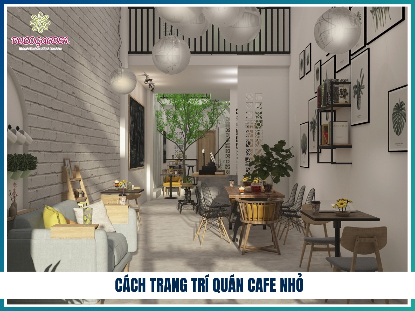 Cach trang tri quan cafe nho