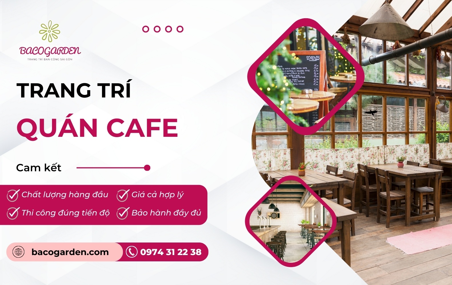Trang tri quan cafe