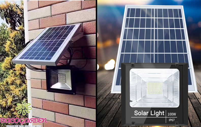 Đèn năng lượng mặt trời thông minh hiện đại.