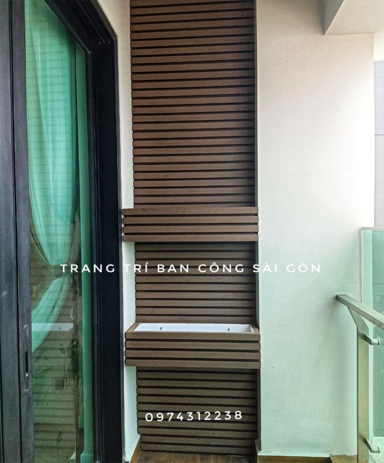 Trang trí tường với ốp gỗ nhựa composite