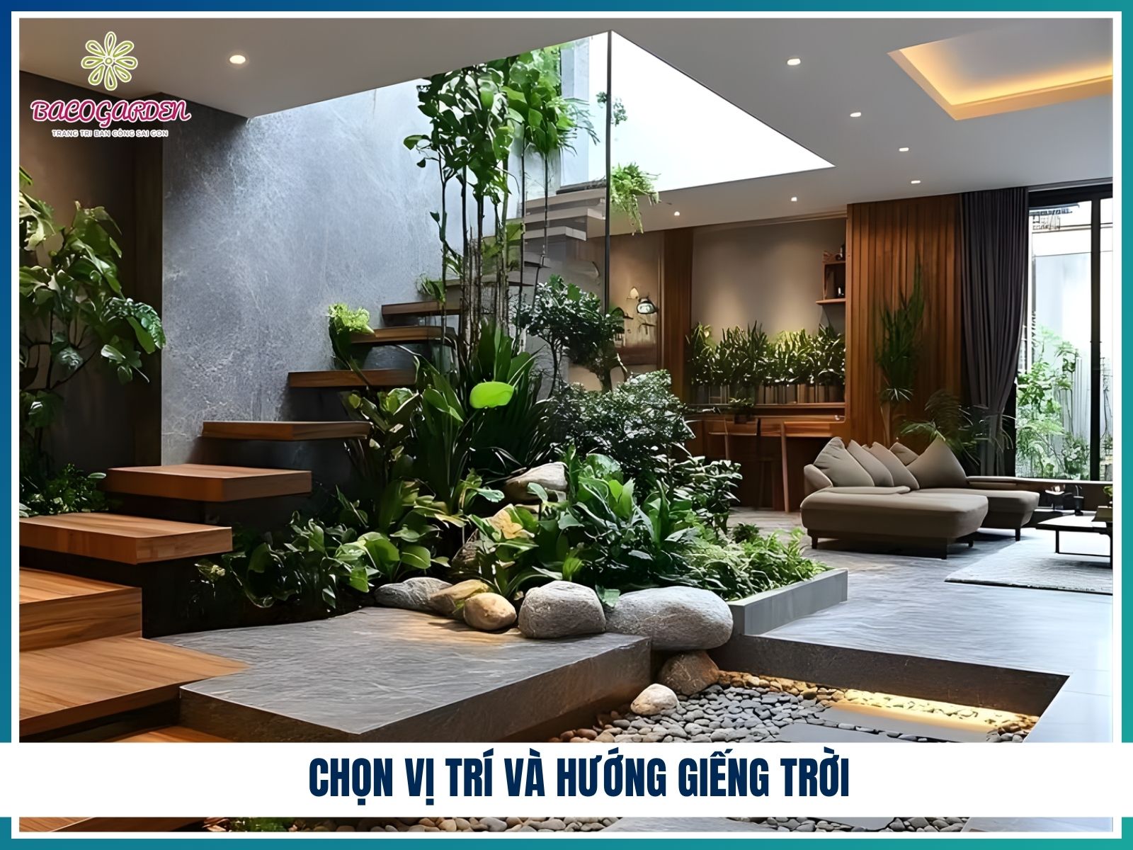 Chọn vị trí và hướng giếng trời