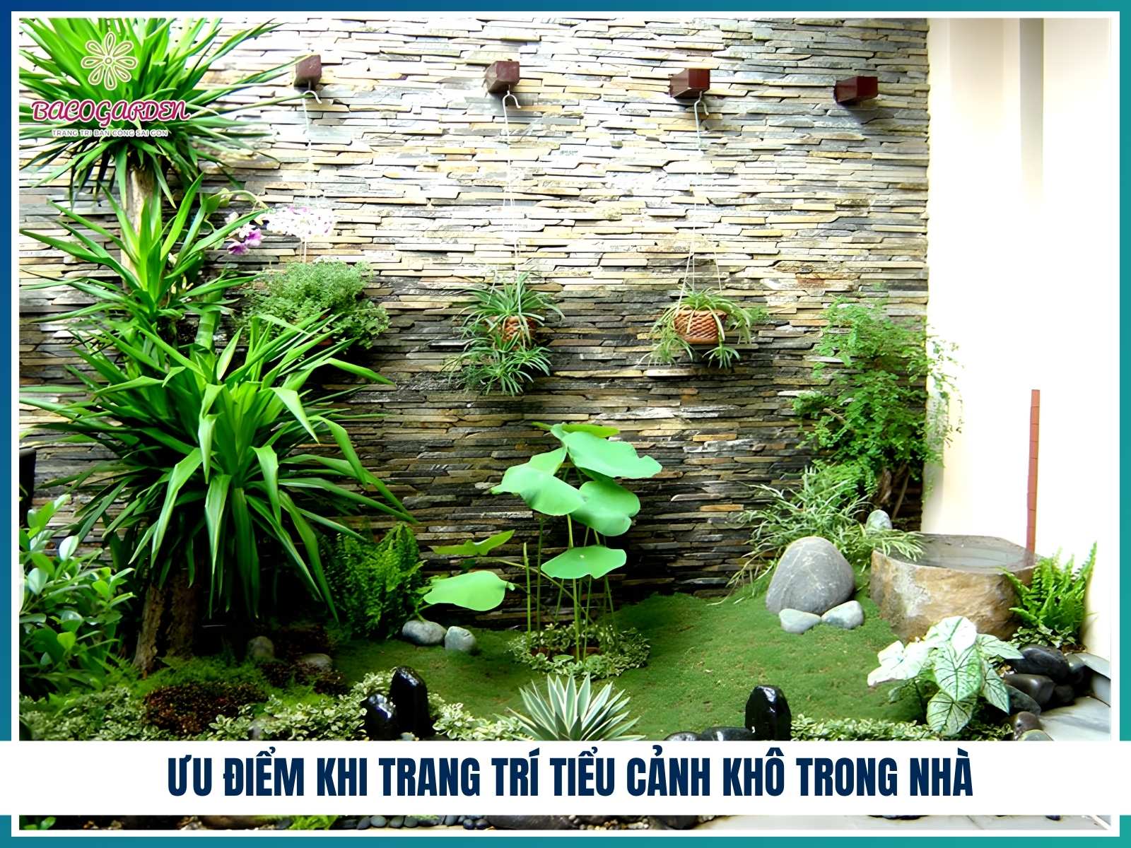 Ưu điểm khi trang trí tiểu cảnh khô trong nhà
