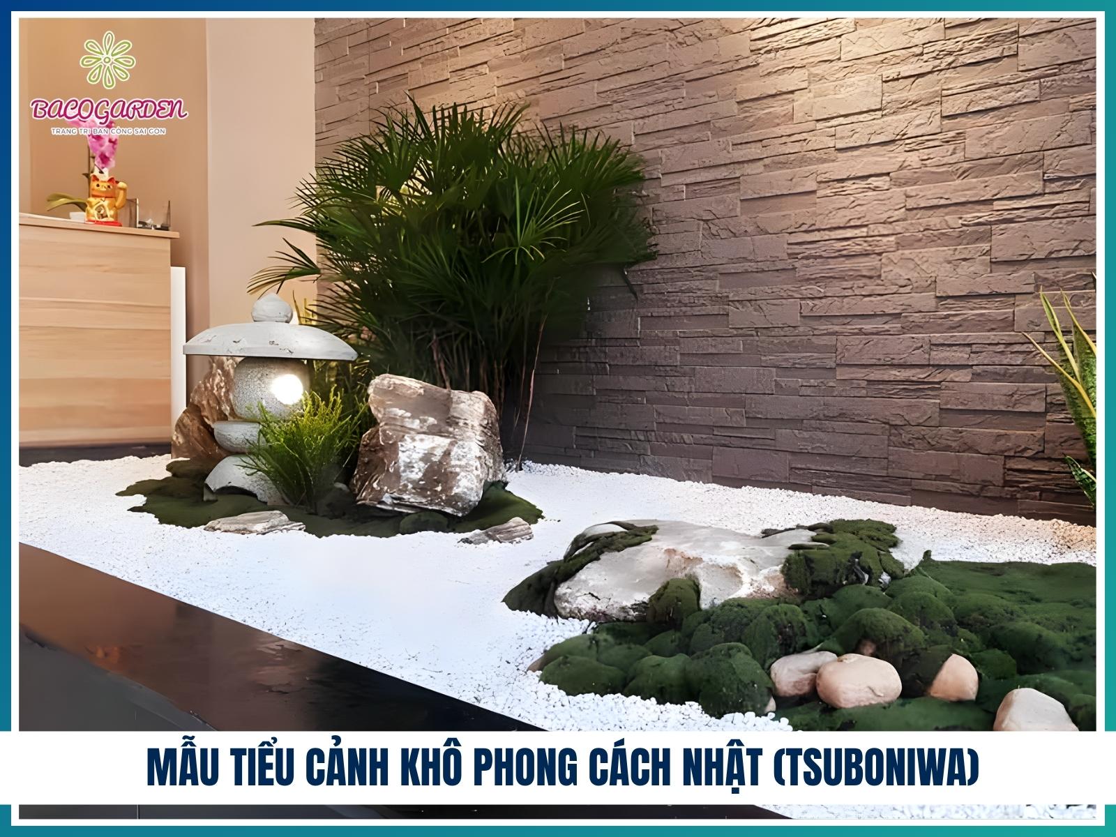 Mẫu tiểu cảnh khô phong cách Nhật (Tsuboniwa)