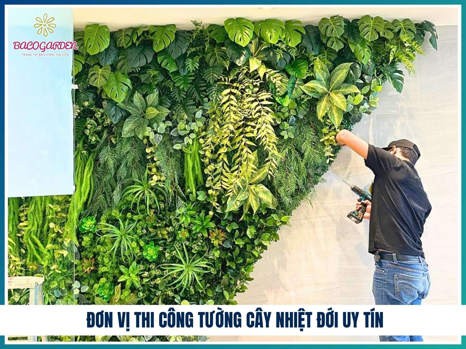Kinh nghiệm chọn đơn vị thi công tường cây nhiệt đới uy tín