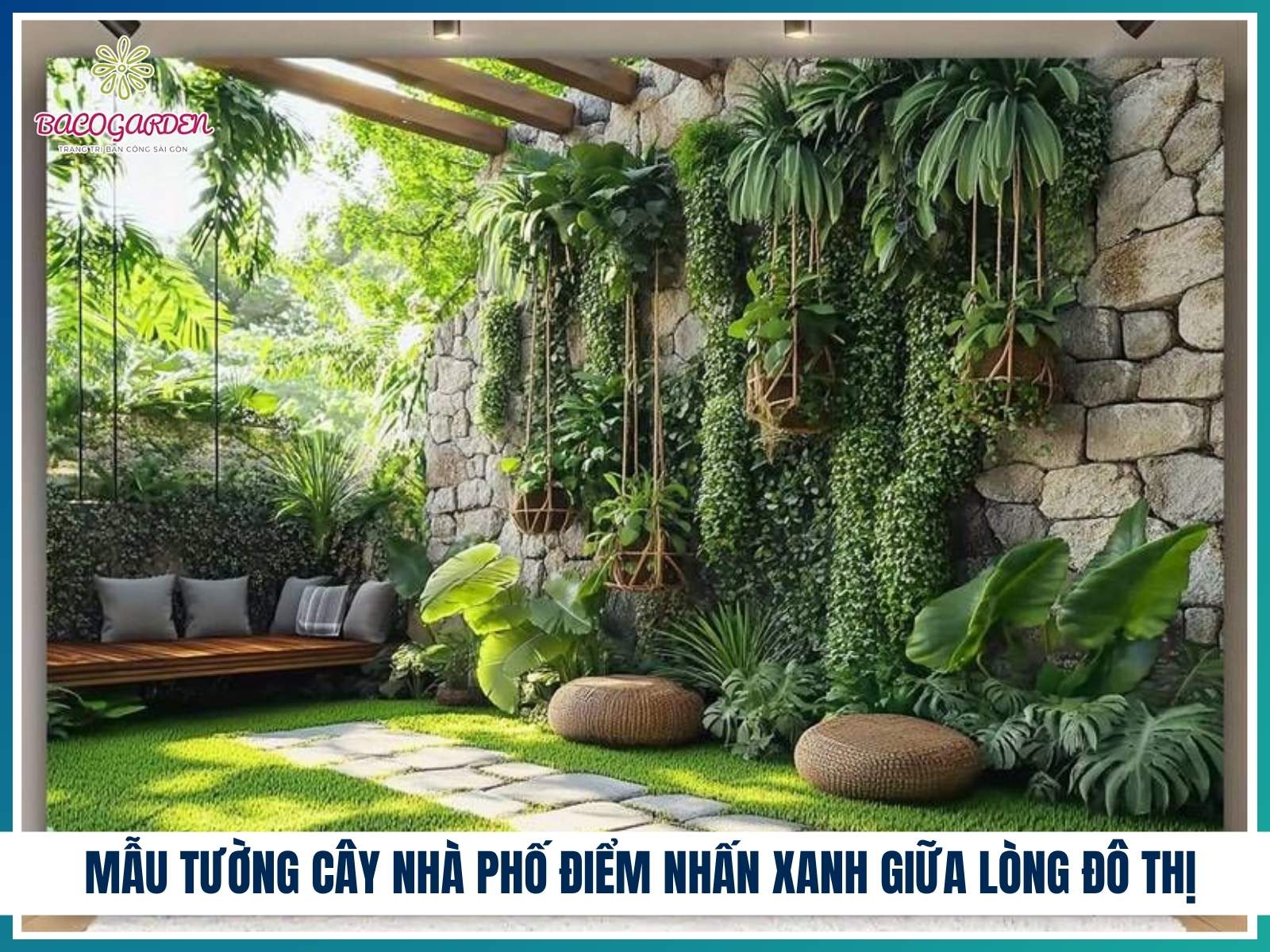 Mẫu tường cây nhà phố điểm nhấn xanh giữa lòng đô thị