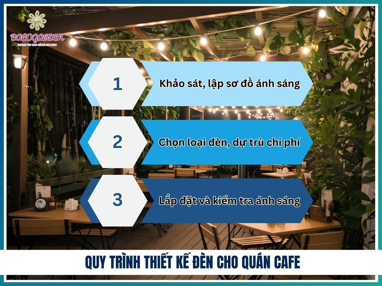 Quy trình thiết kế đèn cho quán cafe
