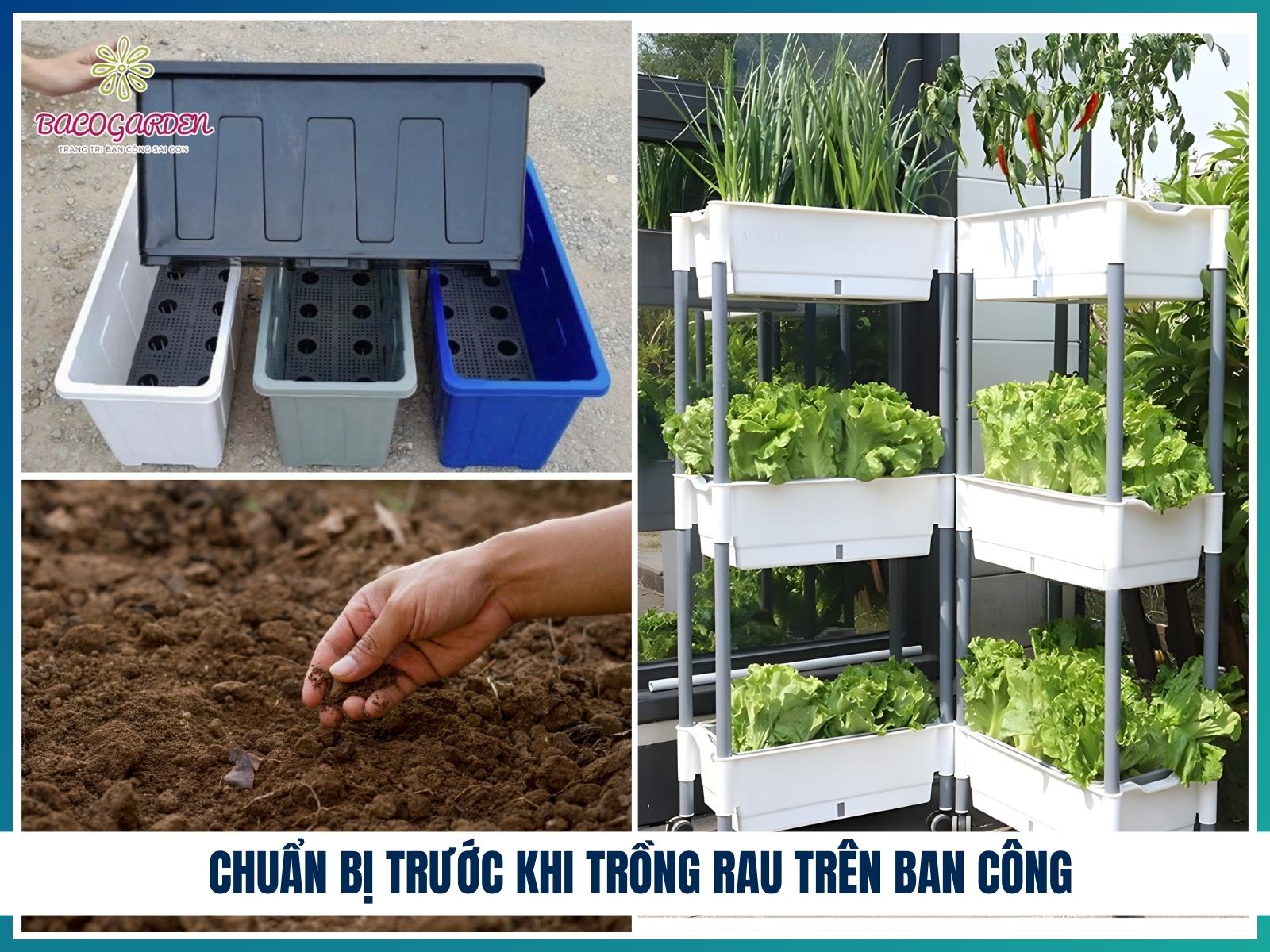 Chuẩn bị trước khi trồng rau trên ban công