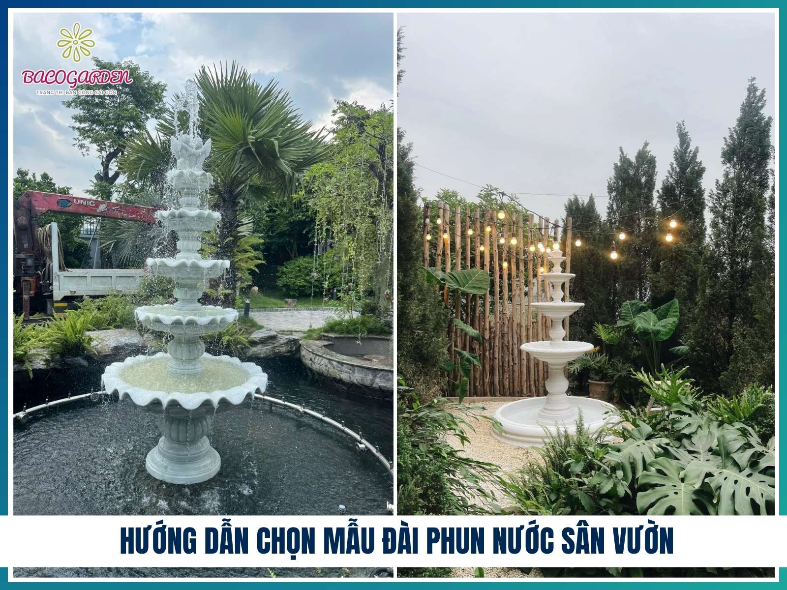 Hướng dẫn chọn mẫu đài phun nước sân vườn