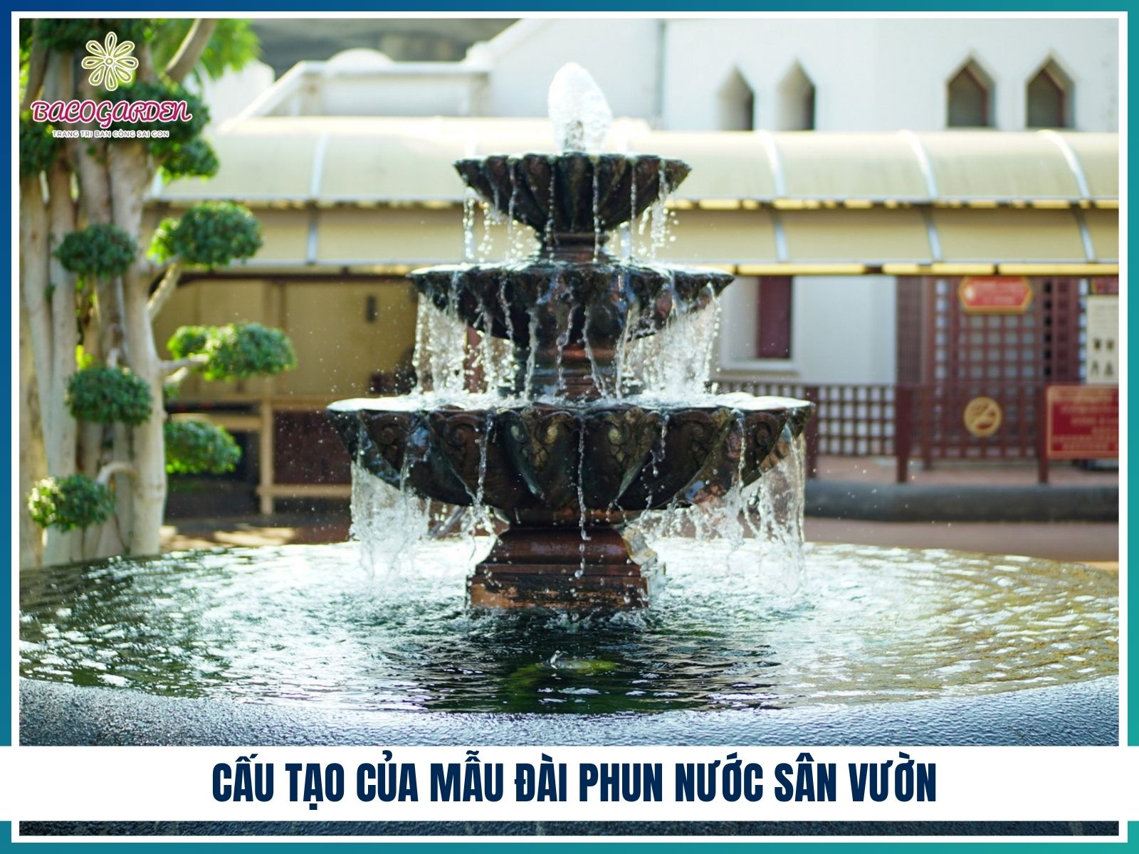 Cấu tạo của mẫu đài phun nước sân vườn