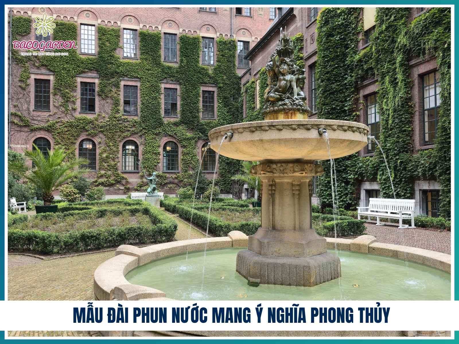 Mẫu đài phun nước mang ý nghĩa phong thủy