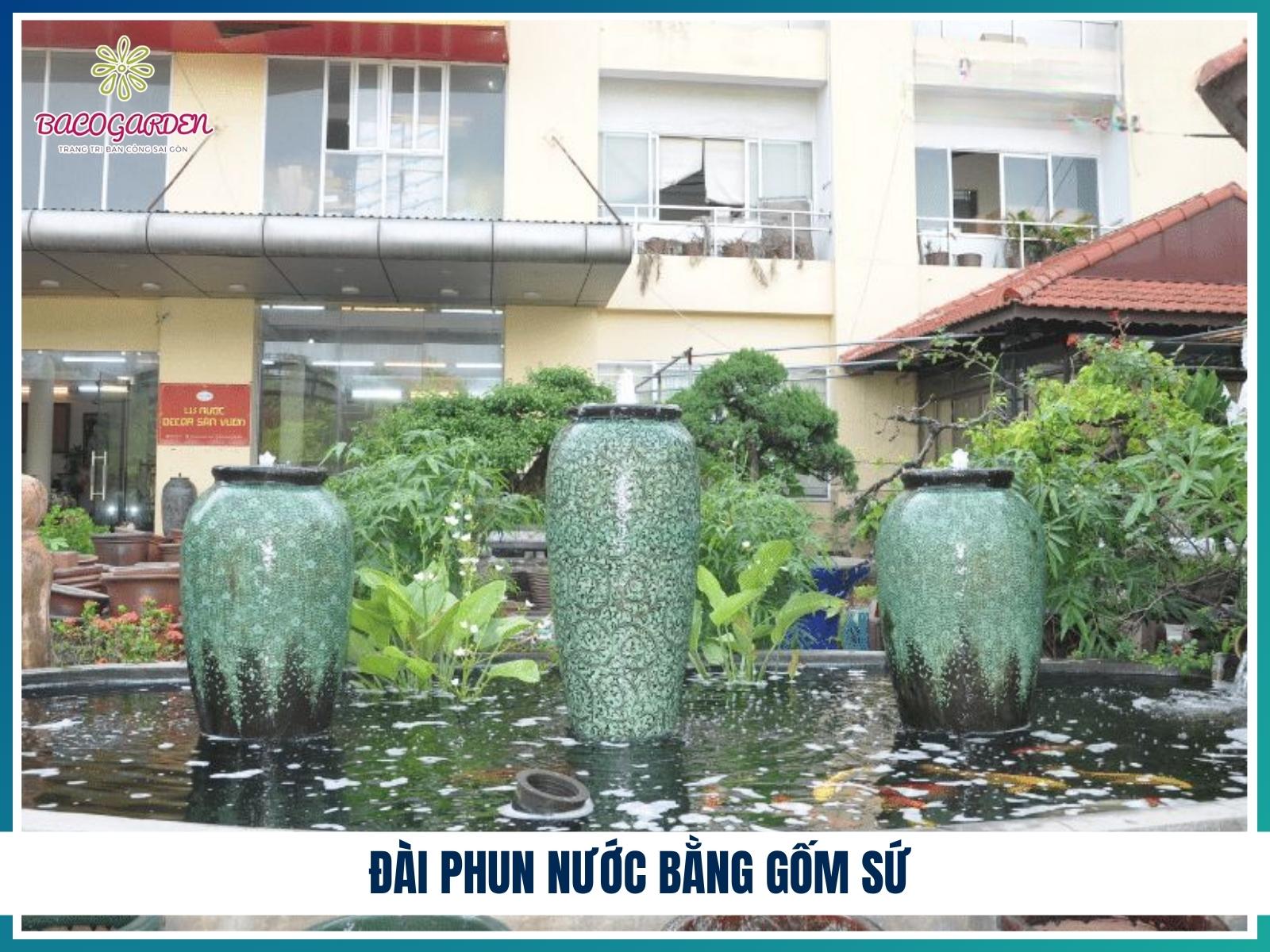 Đài phun nước bằng gốm sứ