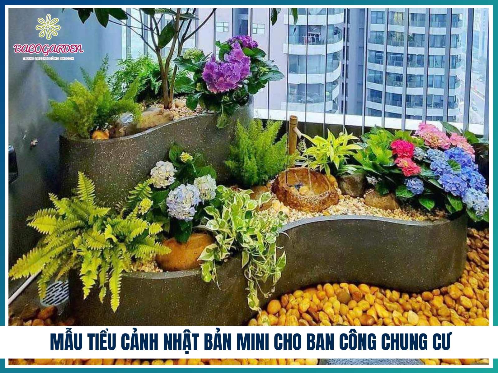 Mẫu tiểu cảnh Nhật Bản mini cho ban công chung cư