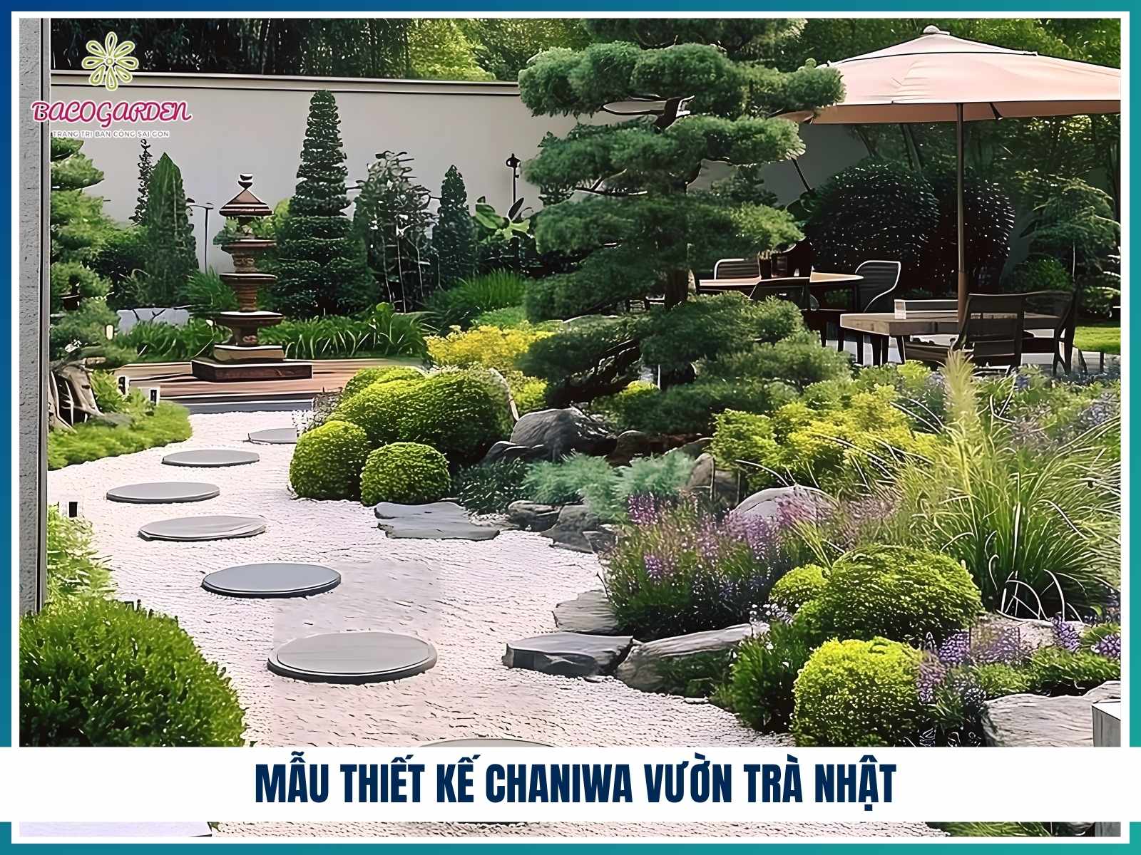 Mẫu thiết kế Chaniwa vườn trà Nhật