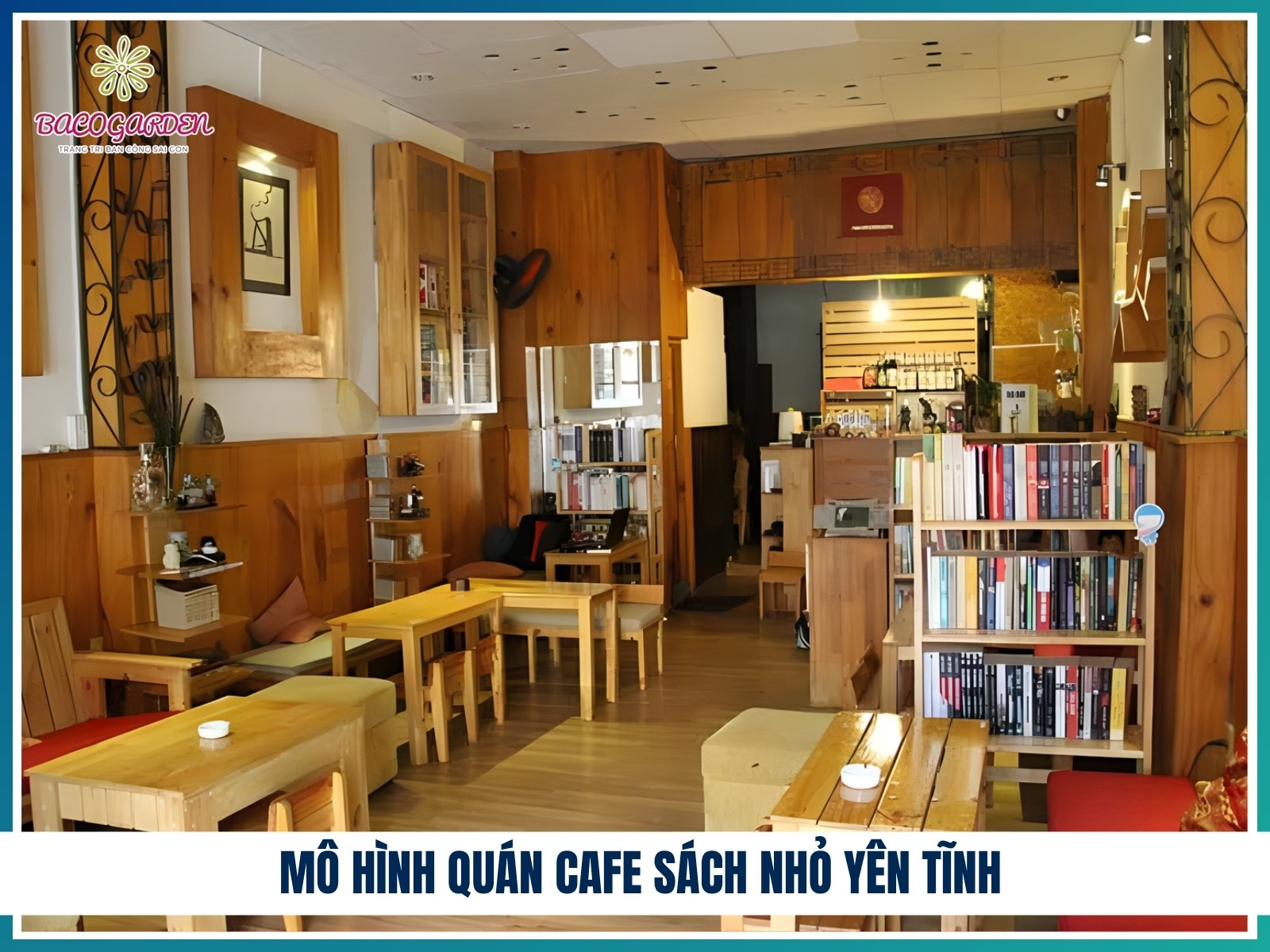 Mô hình quán cafe sách nhỏ yên tĩnh