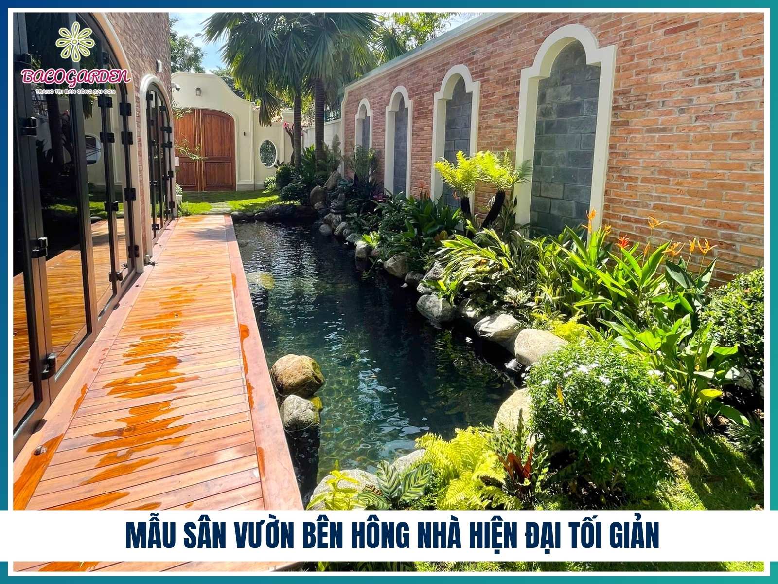 Mẫu sân vườn hiện đại tối giản