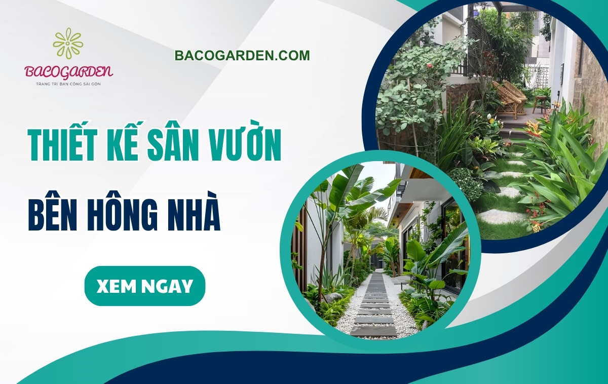 45+ ý tưởng thiết kế sân vườn bên hông nhà đẹp HIỆN ĐẠI