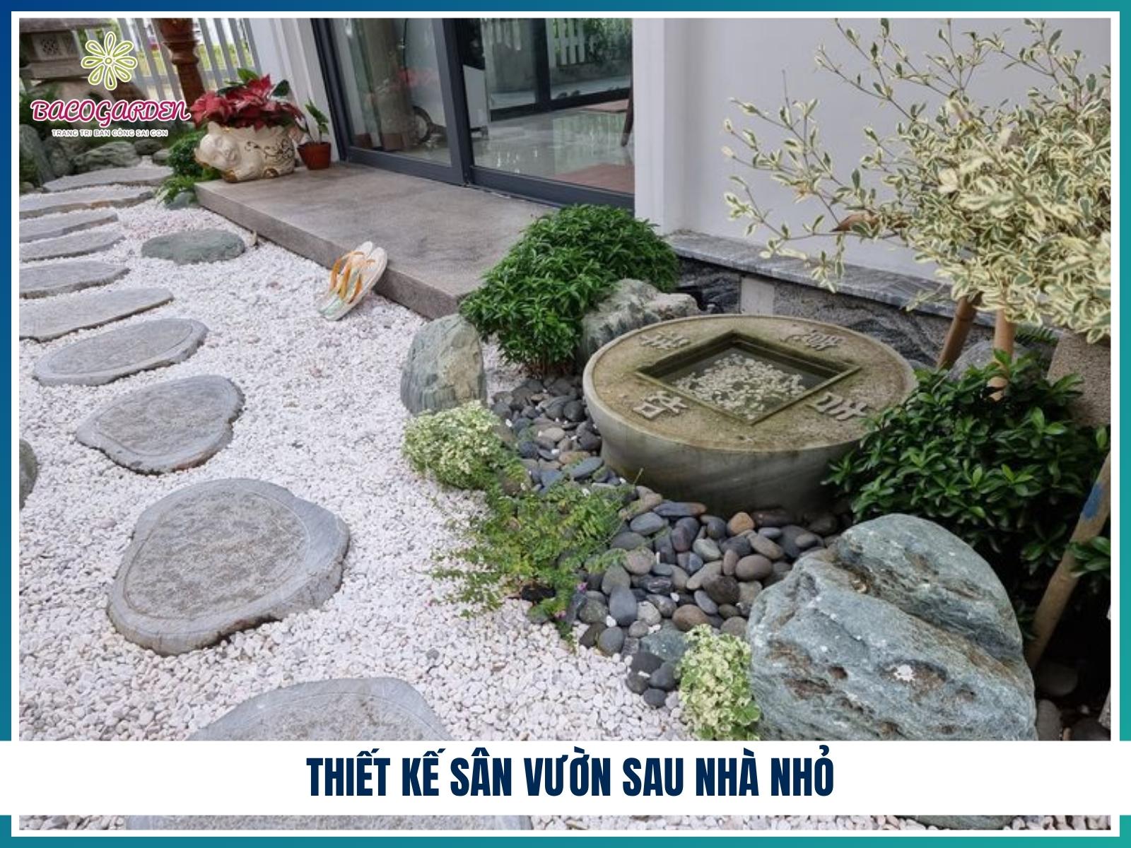 Thiết kế sân vườn sau nhà nhỏ