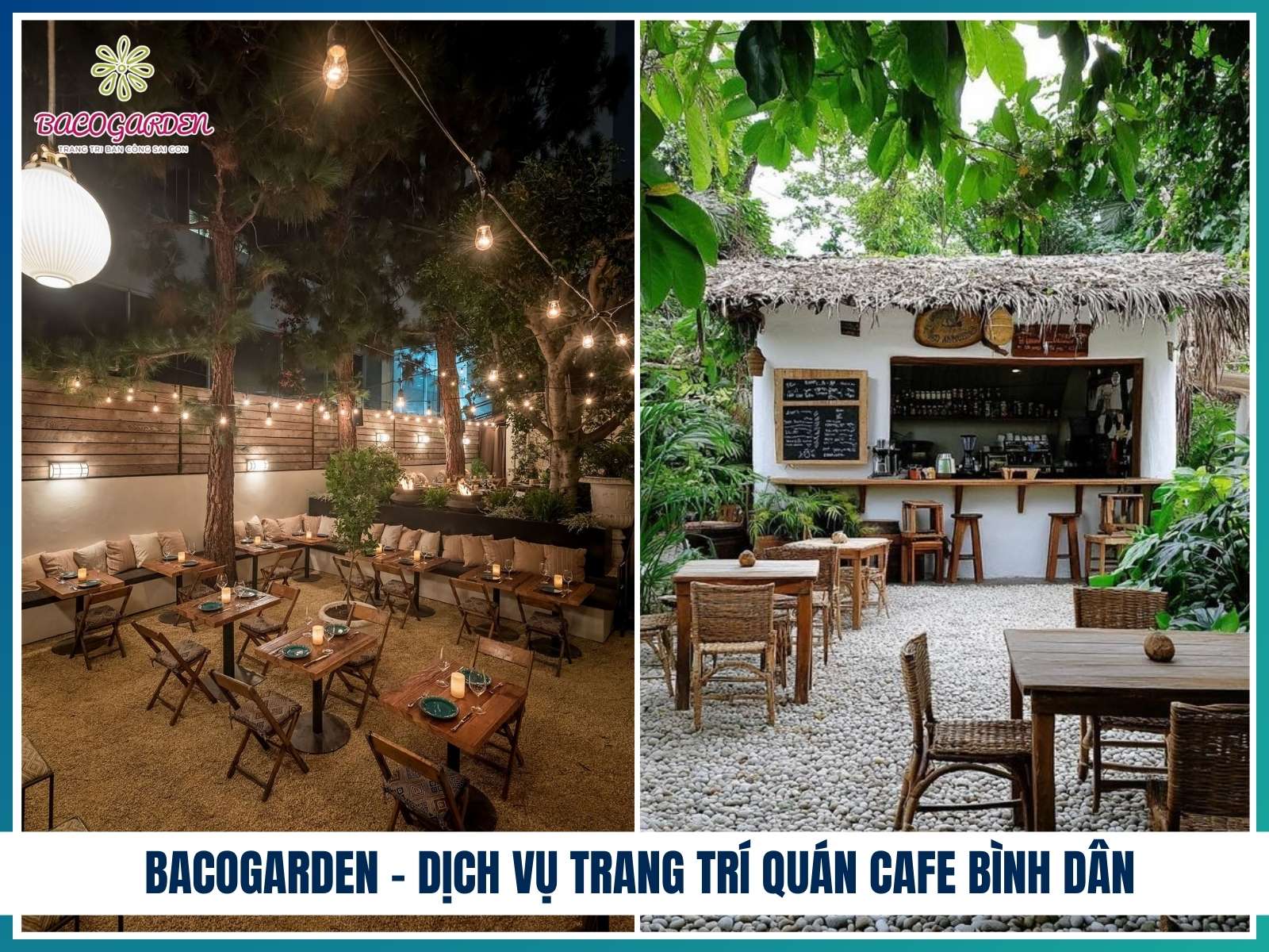 BACOGARDEN – Dịch vụ trang trí quán cafe bình dân