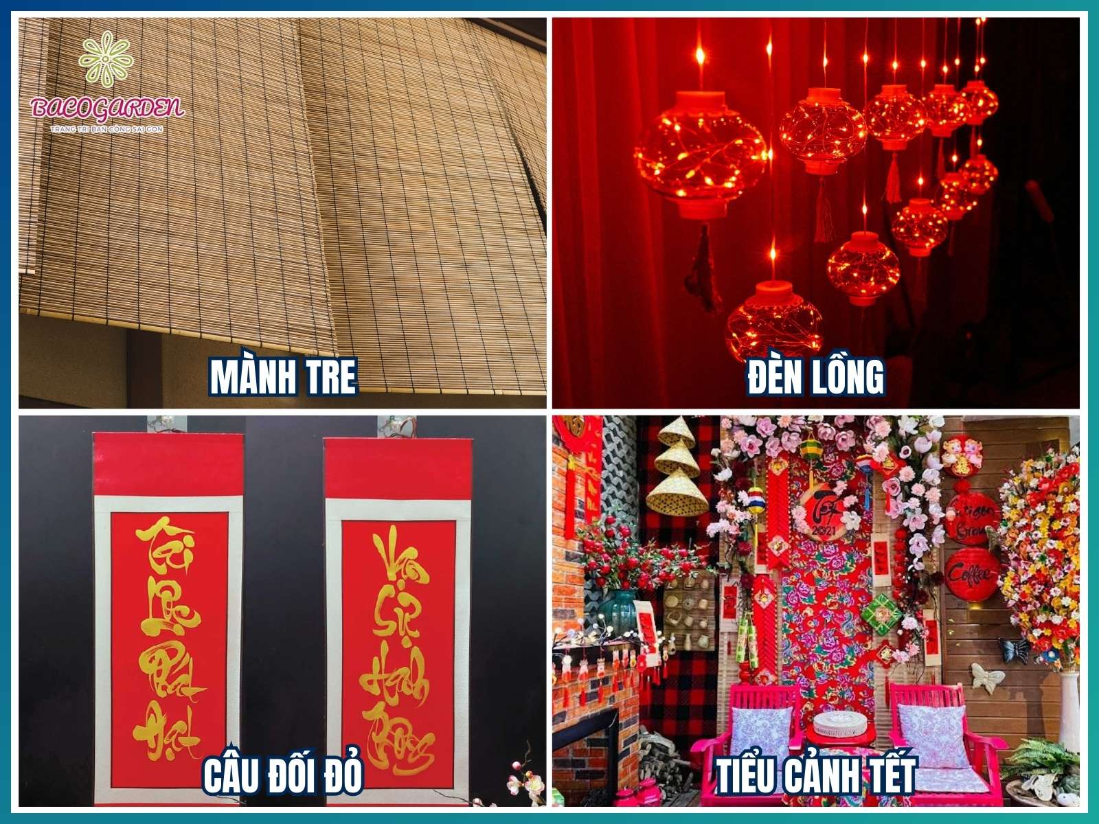 Phụ kiện trang trí Tết cho quán cafe