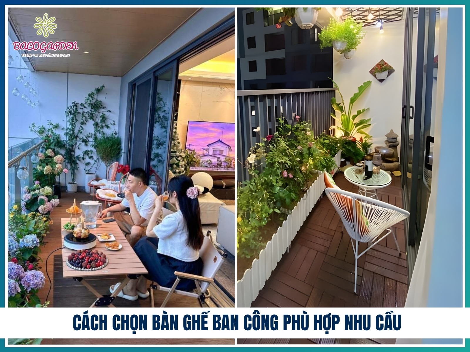 Cách chọn bàn ghế ban công phù hợp nhu cầu