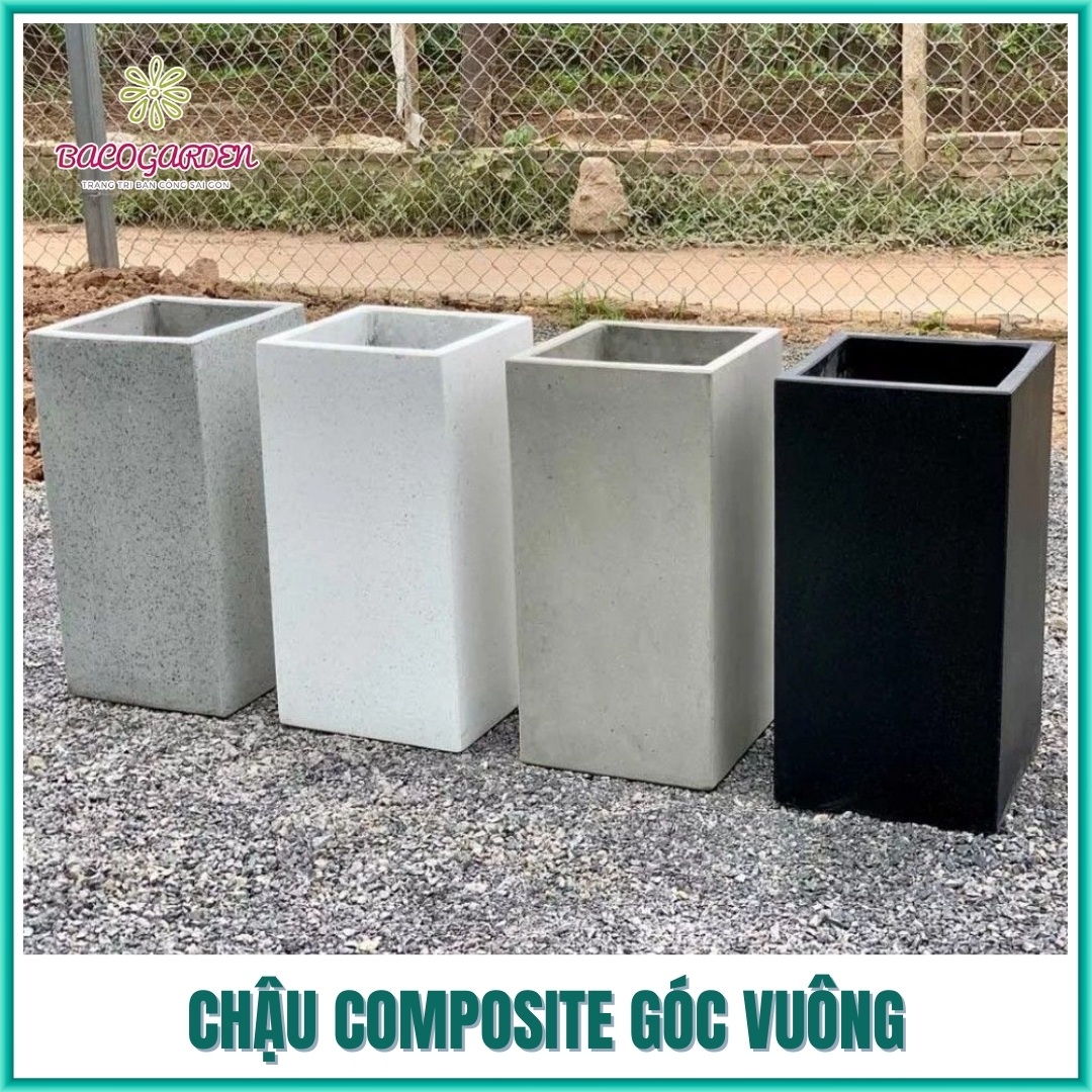 Chậu Composite góc vuông Chậu Composite góc vuông