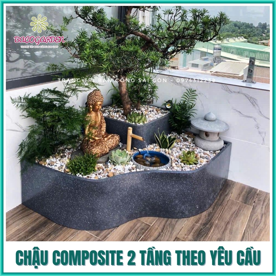 Thông tin chậu composite 2 tầng theo yêu cầu