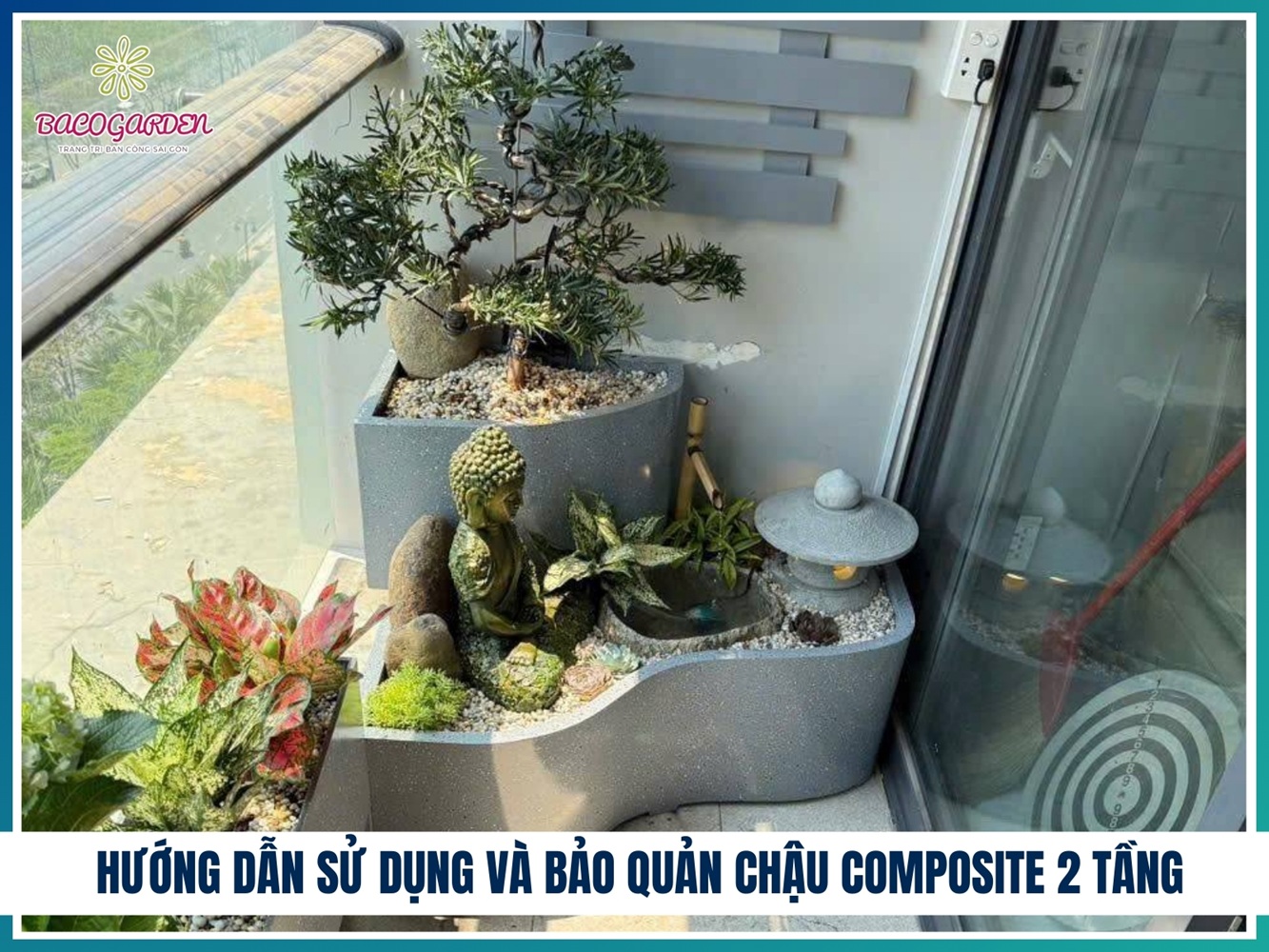Hướng dẫn sử dụng và bảo quản chậu composite 2 tầng