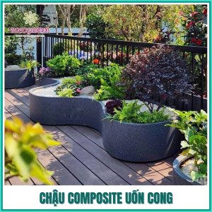 Chậu composite uốn cong