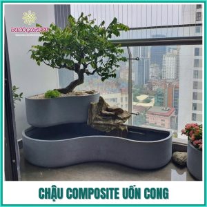 Chậu composite uốn cong