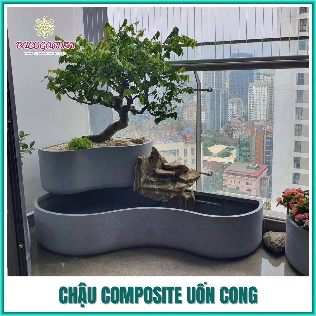 Chậu composite uốn cong Chậu composite uốn cong