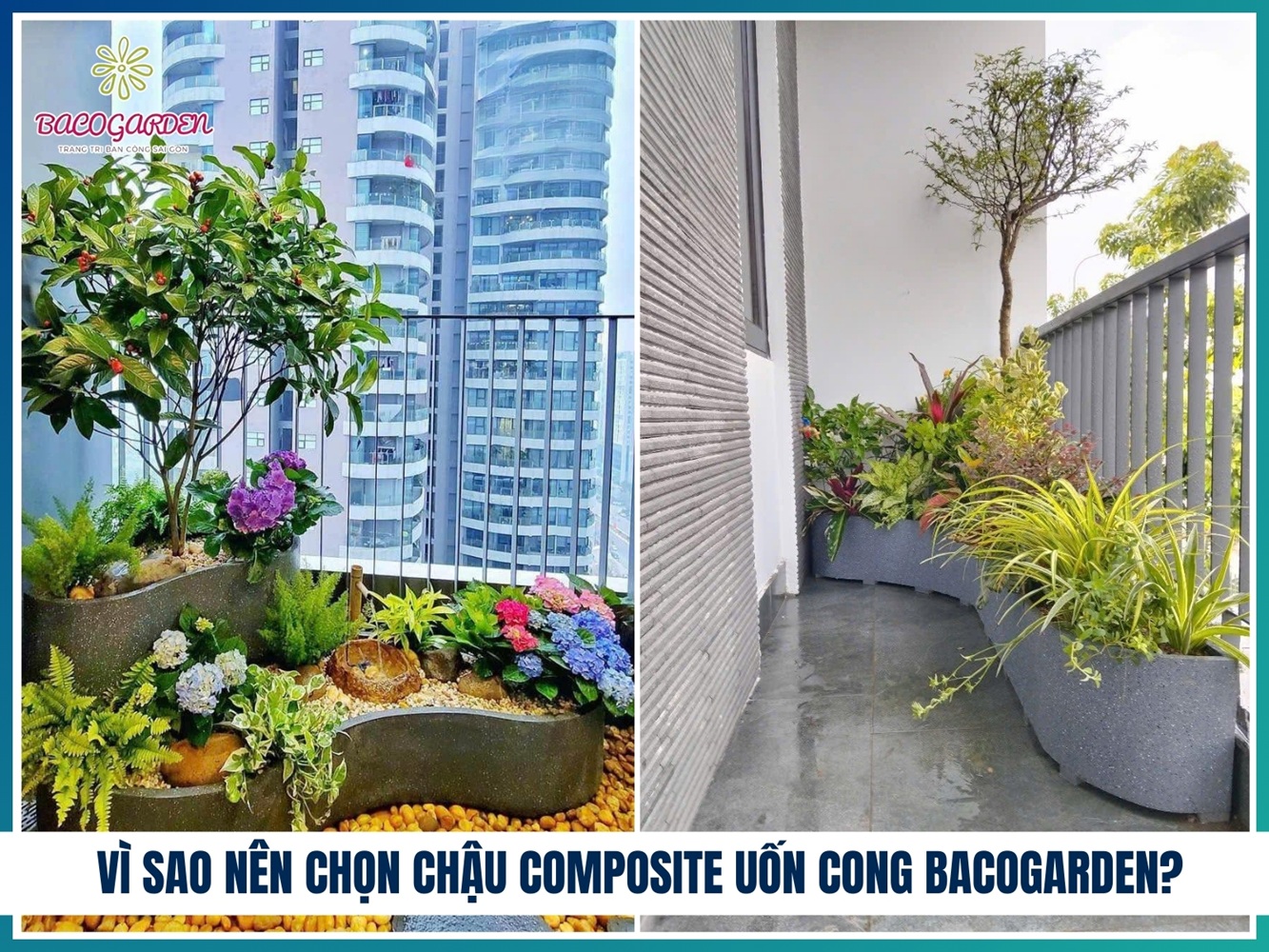 Vì sao nên chọn chậu composite uốn cong BACOGARDEN?