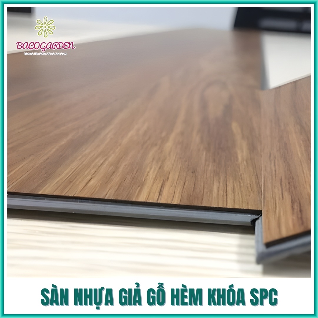 Sàn nhựa giả gỗ hèm khóa SPC dày 4mm và 5mm