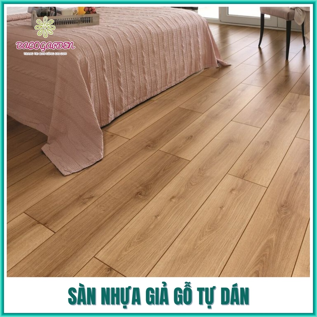 Sàn nhựa giả gỗ tự dán 1.6mm và 2mm có keo sẵn