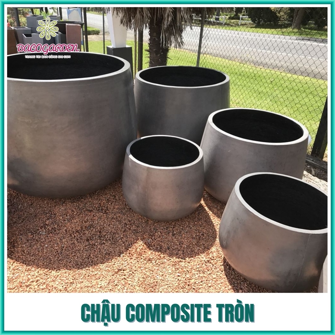 Chậu composite tròn Chậu composite tròn