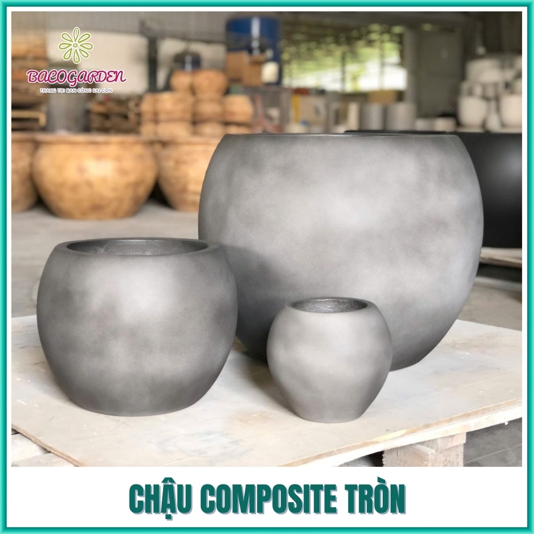 Chậu composite tròn