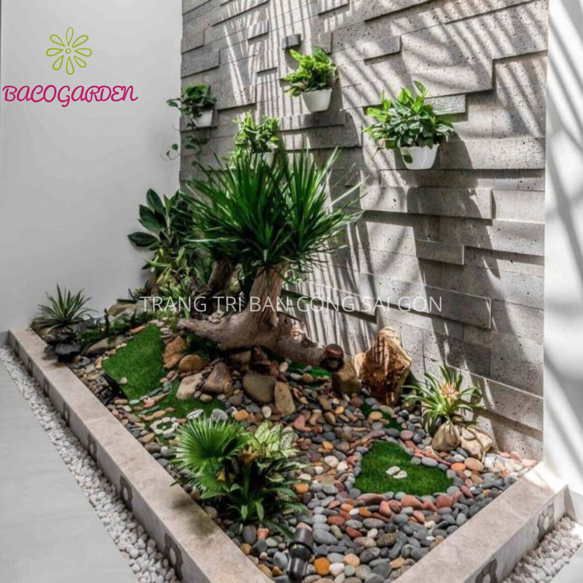 BAN CÔNG GÓC LÝ TƯỞNG BẰNG CHẬU COMPOSITE