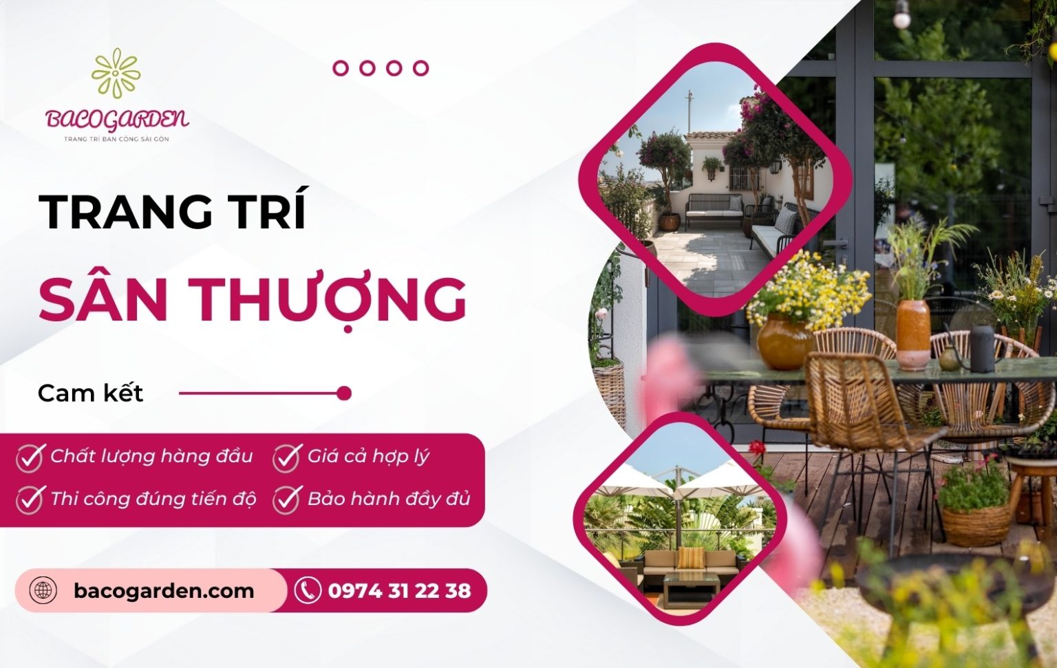 Trang trí sân thượng