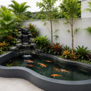Hồ cá composite dáng uốn