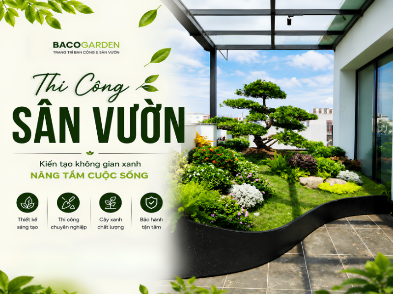 Thi công sân vườn